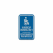 Bilingual Handicapped Reserved Parking Aluminum Sign (HIP Reflective)
