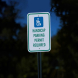 Handicap Parking Permit Aluminum Sign (Diamond Reflective)