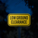 Railroad Warning Low Ground Clearance Aluminum Sign (EGR Reflective)