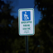 Handicapped Parking Aluminum Sign (Diamond Reflective)