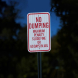 No Dumping Maximum Penalty $1000 Fine Aluminum Sign (EGR Reflective)