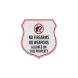 No Guns Shield Aluminum Sign (Diamond Reflective)