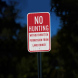No Hunting Aluminum Sign (EGR Reflective)