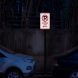 No Parking Symbol Between Signs Aluminum Sign (Diamond Reflective)