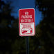 No Parking On Street Aluminum Sign (HIP Reflective)
