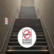 No Smoking On Stairway Decal (Non Reflective)