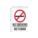 No Smoking No Fumar Corflute Sign (Reflective)
