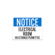 OSHA Notice Electrical Room Decal (Non Reflective)