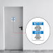 Bilingual OSHA Notice Elevator Machine Room Access Decal (Non Reflective)
