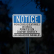 Notice No Drugs Or Alcohol Aluminum Sign (EGR Reflective)