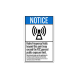 ANSI Notice Radio Frequency Fields Decal (Non Reflective)