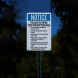 OSHA Notice Entering Food Production Area Aluminum Sign (EGR Reflective)