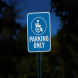 Handicap Parking Aluminum Sign (HIP Reflective)