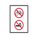 No Smoking, No Biking Corflute Sign (Non Reflective)
