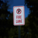 No Parking Symbol Fire Lane Aluminum Sign (EGR Reflective)