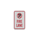 No Parking Symbol Fire Lane Aluminum Sign (HIP Reflective)