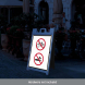 No Smoking, No Biking Corflute Sign (Reflective)