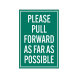Please Pull Forward As Far As Possible Corflute Sign (Reflective)