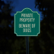 Beware Of Dogs Aluminum Sign (HIP Reflective)