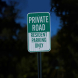 Private Road Resident Parking Aluminum Sign (HIP Reflective)