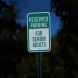 Reserved Parking For Senior Adults Aluminum Sign (HIP Reflective)