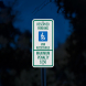North Carolina ADA Handicapped Parking Aluminum Sign (Diamond Reflective)