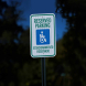 Bilingual Reserved Parking Aluminum Sign (HIP Reflective)