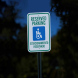 Bilingual Reserved Parking Aluminum Sign (Diamond Reflective)