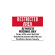 Restricted Area Authorized Personnel Only Decal (Non Reflective)