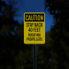 Caution Stay Back 40 Feet Aluminum Sign (HIP Reflective)