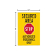 Secured Area Corflute Sign (Reflective)