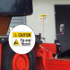ANSI Caution Tip Over Hazard Decal (Non Reflective)