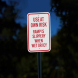 Slippery When Wet Or Icy Aluminum Sign (Diamond Reflective)