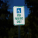 Handicap Van Parking Aluminum Sign (EGR Reflective)