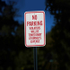 Violators Will Be Towed Away Aluminum Sign (Diamond Reflective)