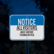 Notice Visitors Must Register Aluminum Sign (Diamond Reflective)