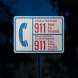 Bilingual Emergency Phone Number Aluminum Sign (HIP Reflective)