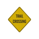 Warning Trail Crossing Aluminum Sign (HIP Reflective)