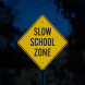 Warning Slow School Zone Aluminum Sign (HIP Reflective)