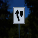Keep Left Symbol Aluminum Sign (EGR Reflective)