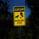 Slow Down Kids & Dogs At Play Aluminum Sign (EGR Reflective)