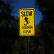 Slow Kids At Play Aluminum Sign (HIP Reflective)
