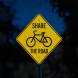 Share The Road Aluminum Sign (HIP Reflective)