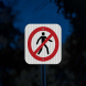Pedestrian Symbol Aluminum Sign (HIP Reflective)