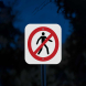 Pedestrian Symbol Aluminum Sign (Diamond Reflective)