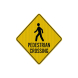 Pedestrian Crossing Symbol Aluminum Sign (EGR Reflective)