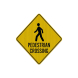 Pedestrian Crossing Symbol Aluminum Sign (HIP Reflective)
