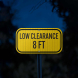 Low Clearance Crossing 8 Ft Aluminum Sign (EGR Reflective)