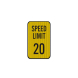 Speed Limit 20 Aluminum Sign (HIP Reflective)