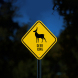 Crossing Deer Xing Aluminum Sign (EGR Reflective)